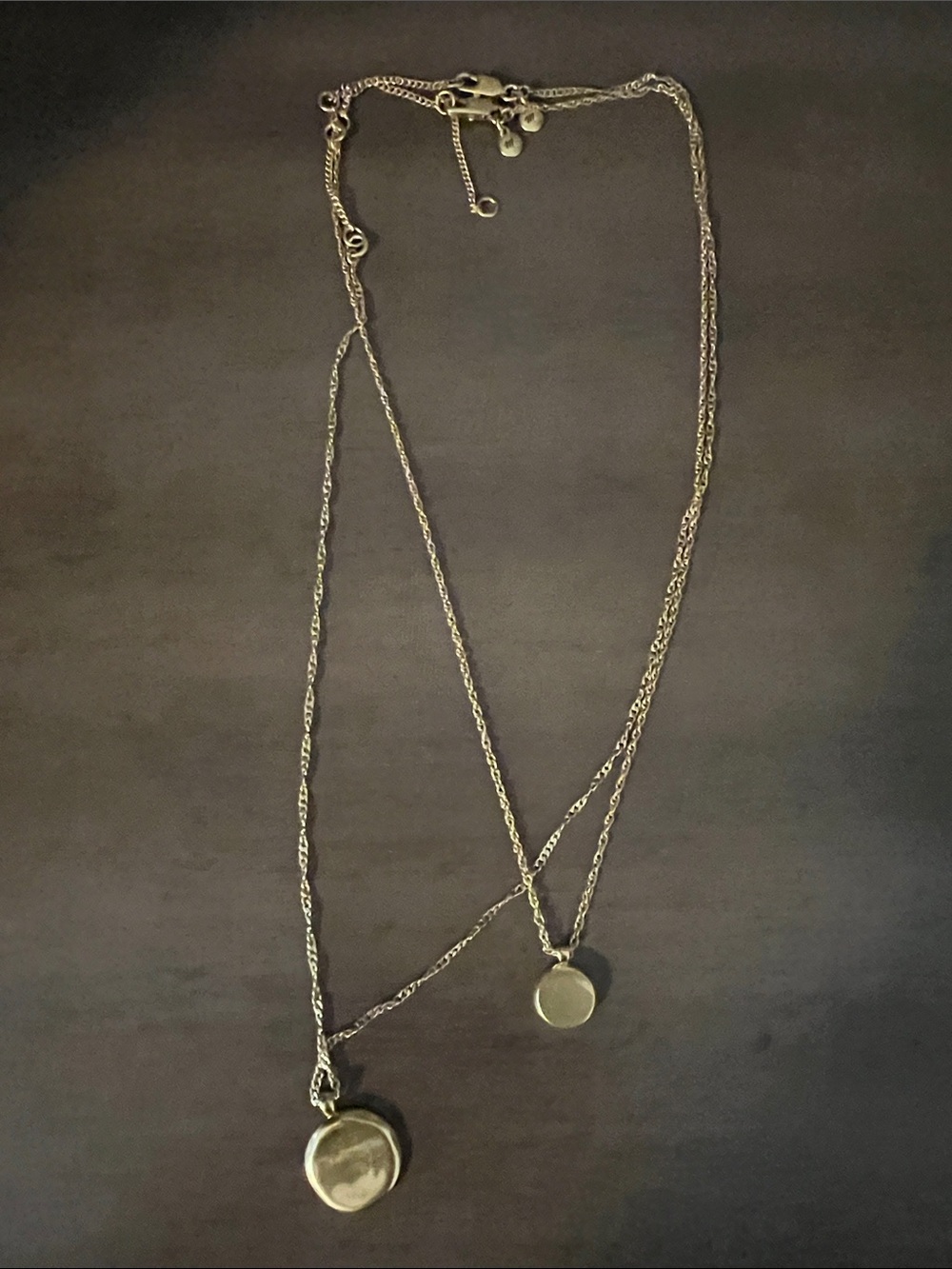 Madewell Gold Double-Layer Disc Necklace